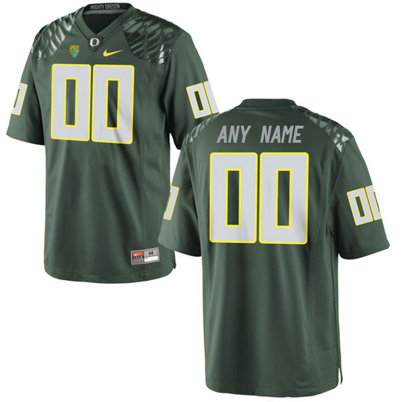 Men Oregon Duck Customized College Football Limited Jersey  Green->customized ncaa jersey->Custom Jersey